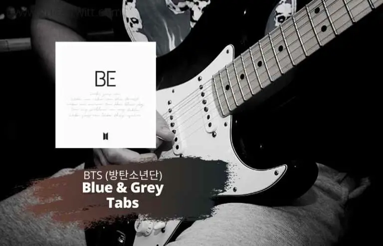 Bts 방탄소년단 Blue And Grey Tab Guitartwitt