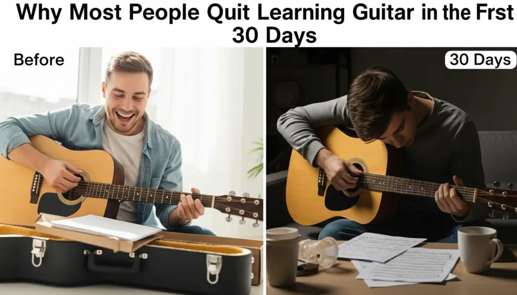 Why Most People Quit Learning Guitar in the First 30 Days
